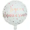 Non communiqué ballon aluminium rond joyeux anniversaire ø45cm or rose - chalayer 000623800000020