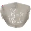 Masque lavable tissu imprimé Vive les Mariés