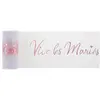 Santex RUBAN DE TABLE VIVE LES MARIÉS 8CMX10M ROSE GOLD  Rose, Fuchsia