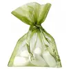 SANTEX Contenant sachet organdi vert sauge/olive (x10) REF/2462 thème Champêtre/nature