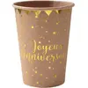 RueDeLaFete 10 gobelets carton anniversaire kraft 27cl - chalayer 000566900000026