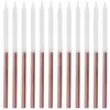 Non communiqué 12 bougies paraffine ø0.5cm 12.5cm blanc or rose - chalayer 000757600000020