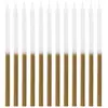 12 bougies paraffine ø0.5cm 12.5cm blanc or - chalayer 000757600000003