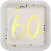 ASSIETTE 60 ANS METAL X10