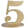 Grand chiffre vertical déco 16cm, Chiffre 5 OR