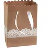 Boîte en dentelle Kraft- Lot de 6