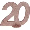 CHIFFRE Anniversaire Vertical déco, 20 pailleté Rose Gold