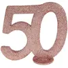CHIFFRE Anniversaire Vertical déco, 50 pailleté Rose Gold