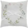 SANTEX COUSSIN MARIAGE ALLIANCES VÉGÉTAL 18X18CM BLANC