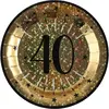 Sachet de 10 Assiettes âge étincelant métal 40 ans