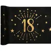 SANTEX 6787-18-30, Chemin de Table Âge étincelant métal Noir/Or, 18 Ans