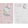 SANTEX 6 cartons invitation licorne arc-en-ciel 11x17cm - chalayer 000672600000005