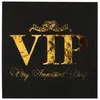 Santex Sachet de 10 Serviettes VIP, couronnées métal