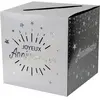 SANTEX 6652-4, Tirelire Joyeux Anniversaire étincelant, Blanche/Argent