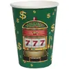 10 GOBELETS CARTON JEUX CASINO 27CL VERT