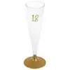 Santex mariage Sachet de 6 Flûtes Pied Or âge 18 Ans