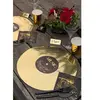 LE GEANT DE LA FETE Sachet 6 Sets de Table Ronds Musique métallisés Disque d'or
