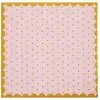 Santex Serviette rose liseré et pois dorés x20