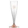 Sachet de 6 Flûtes pied ROSE GOLD âge 50 ans