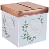 SANTEX Tirelire urne mariage Champêtre Bucolique blanche, verte et rose gold (x1) REF/7290