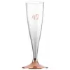 Sachet de 6 Flûtes pied ROSE GOLD âge 40 ans