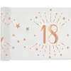 SANTEX Chemin de table élégant anniversaire 18ans rose gold 30cm x 5m (x1) REF/7344