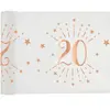 Santex Chemin de table élégant anniversaire 20ans rose gold 30cm x 5m (x1) REF/7344
