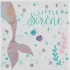 Sachet 20 Serviettes Sirène irisées multicolores en papier