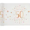Santex Chemin de table élégant anniversaire 50ans rose gold 30cm x 5m (x1) REF/7344
