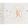 SANTEX 7344-30-30, Chemin de Table Âge étincelant métal Blanc/Rose Gold, 30 Ans