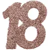 SANTEX Confettis de table anniversaire 18 ans rose gold pailleté (x6) REF/7306