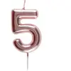 Bougie ROSE GOLD, chiffre 5 rose gold
