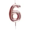 Bougie ROSE GOLD, chiffre 6 rose gold