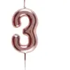 Bougie ROSE GOLD, chiffre 3 rose gold