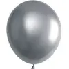 SANTEX Ballon métal en latex de 30 cm en argent (x6) REF/7295