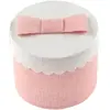 SANTEX 6920-5, Sachet de 4 petites Boîtes rondes 5 cm, naturel et rose