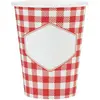 Santex 10 gobelets carton vichy 27cl rouge - chalayer 000727000000007