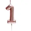 Santex Bougie ROSE GOLD, chiffre 1 rose gold