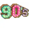 DÉCO LED BOIS ANNÉES 90 20X4X10CM MULTICOLORE