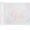 Santex CHEMIN DE TABLE INTISSÉ BABY SHOWER 28CMX5M ROSE Rose, Fuchsia