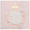 Santex mariage 20 serviettes couronne princesse 25cm or rose - chalayer 000724500000020