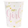 Santex 10 GOBELETS CARTON BABY SHOWER GIRL 27CL ROSE