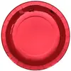 SANTEX Grande assiette métallisée rouge de 26cm en carton (x10) REF/7169