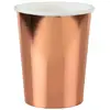 Sachet de 10 Gobelets métallisés brillants, Rose Gold