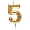Bougie OR, chiffre 5 or