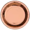 Lot de 10 assiettes en carton brillantes 26 cm, Rose Gold