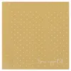 Paquet de 12 Serviettes POIS airlaid 40x40cm, Or