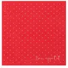 Paquet de 12 Serviettes POIS airlaid 40x40cm, Rouge