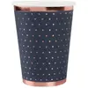 SANTEX Joli gobelet élégant en carton en bleu marine et rose gold (x10) REF/7095