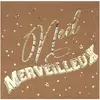 RueDeLaFete Serviettes en papier Noël Merveilleux x20 - Or